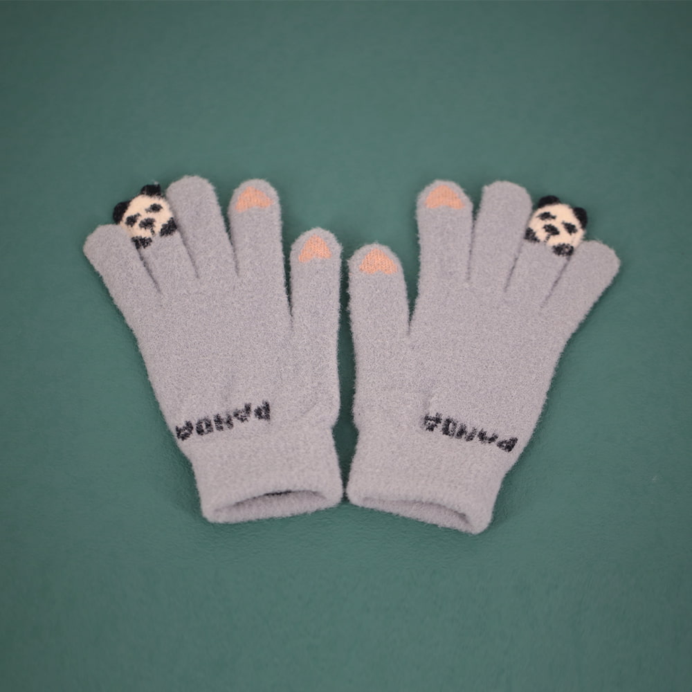 Two-finger fleece touch screen gloves