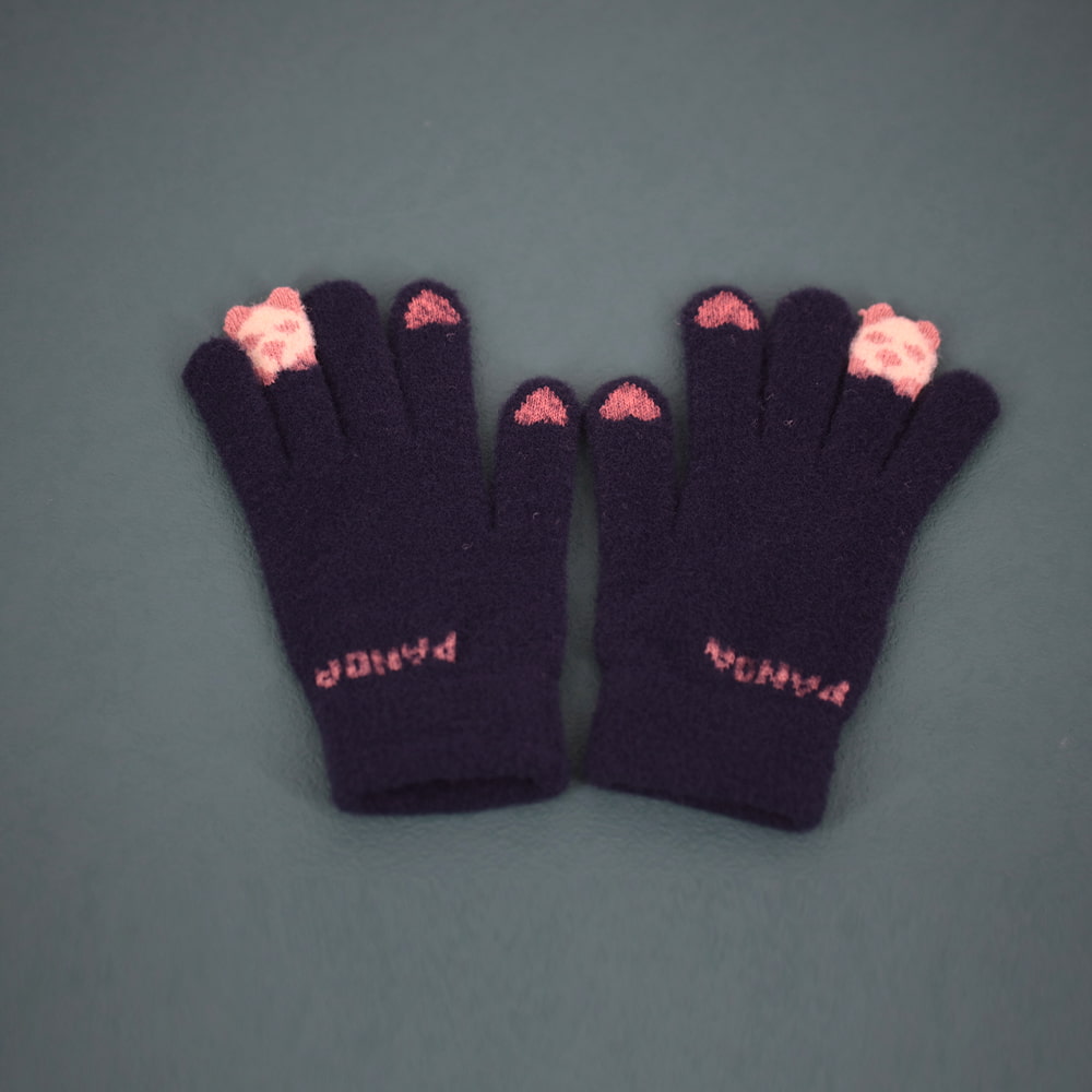 Two-finger fleece touch screen gloves