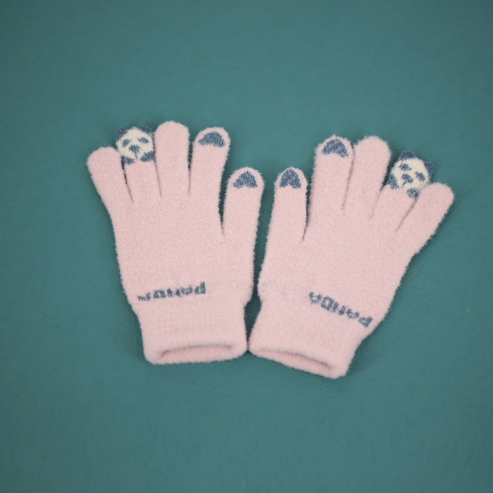 Two-finger fleece touch screen gloves