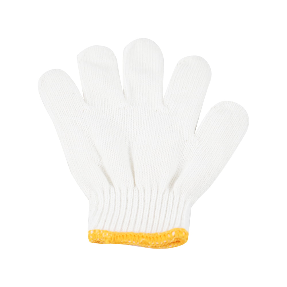White polyester cotton child work gloves