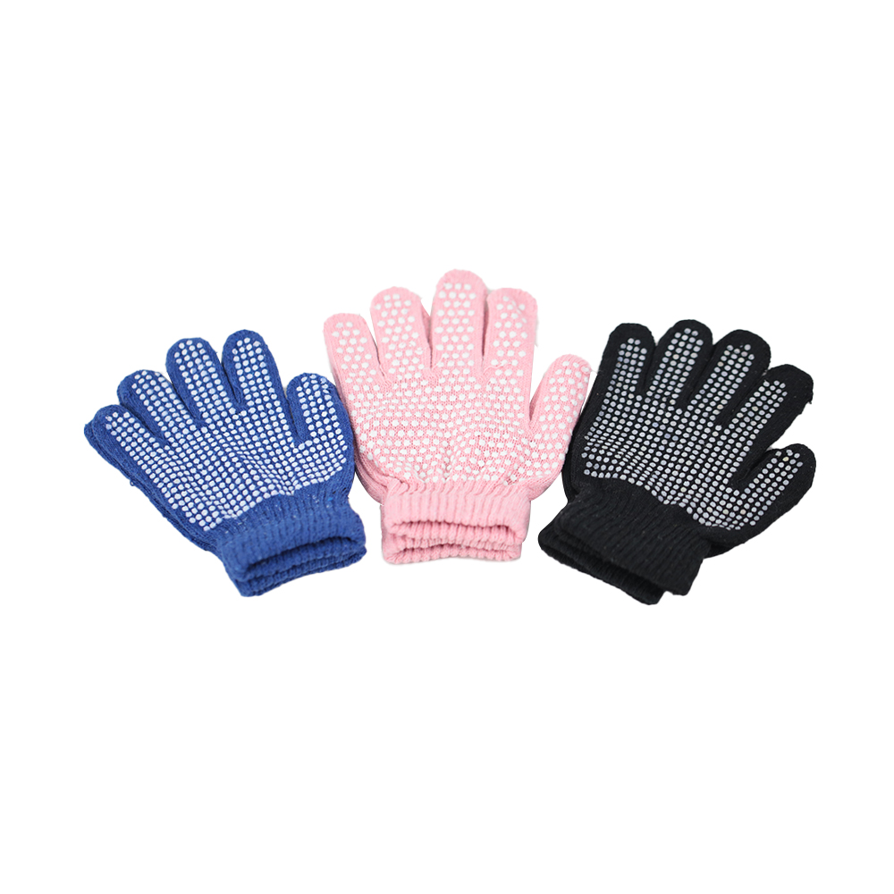 Children's knitted grippy gloves