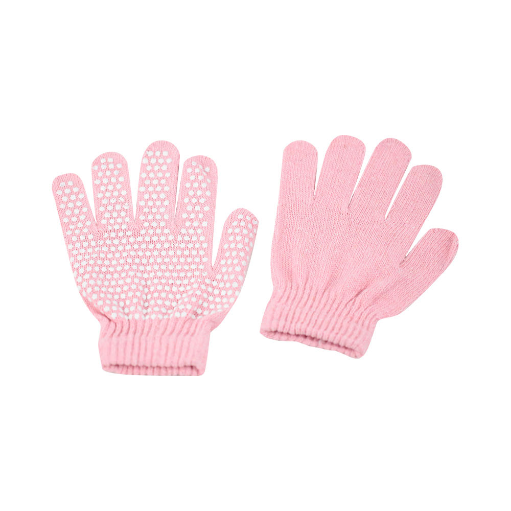 Children's knitted grippy gloves
