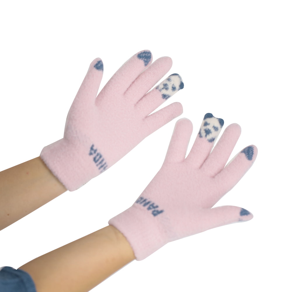 Two-finger fleece touch screen gloves