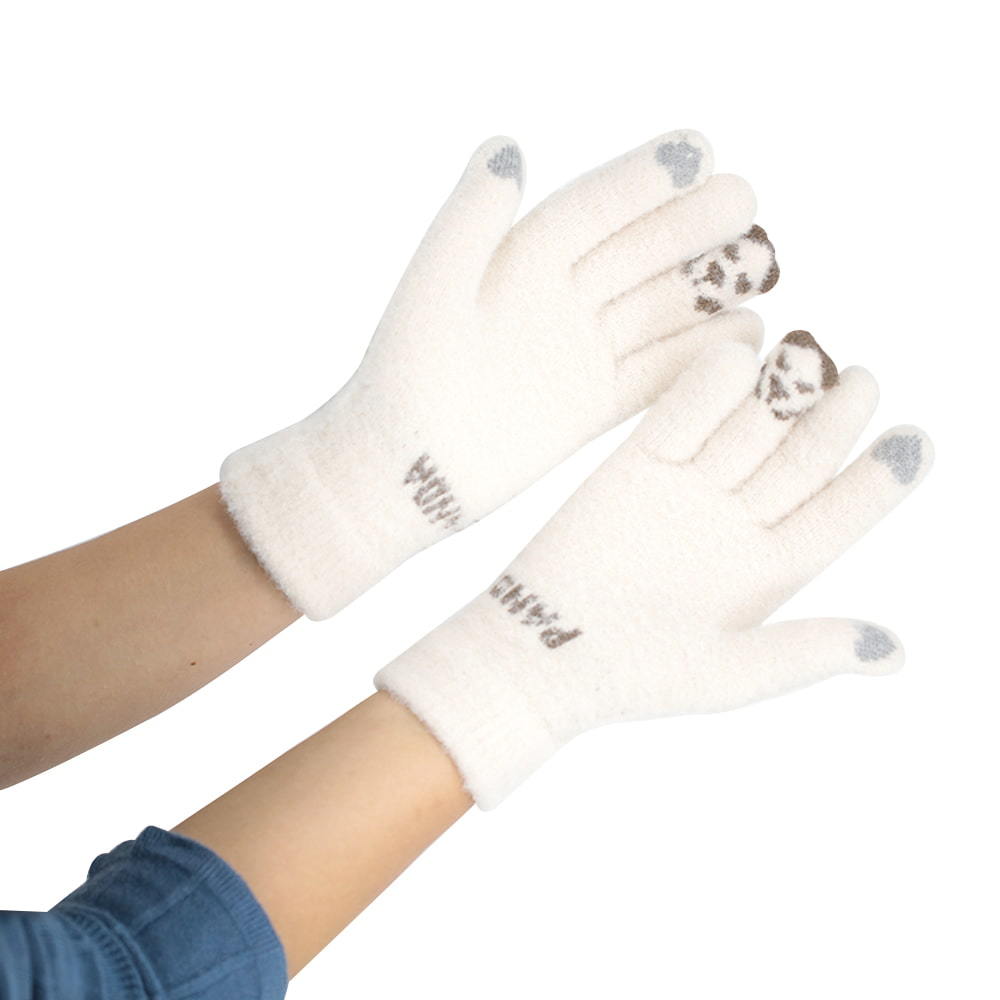 Two-finger fleece touch screen gloves