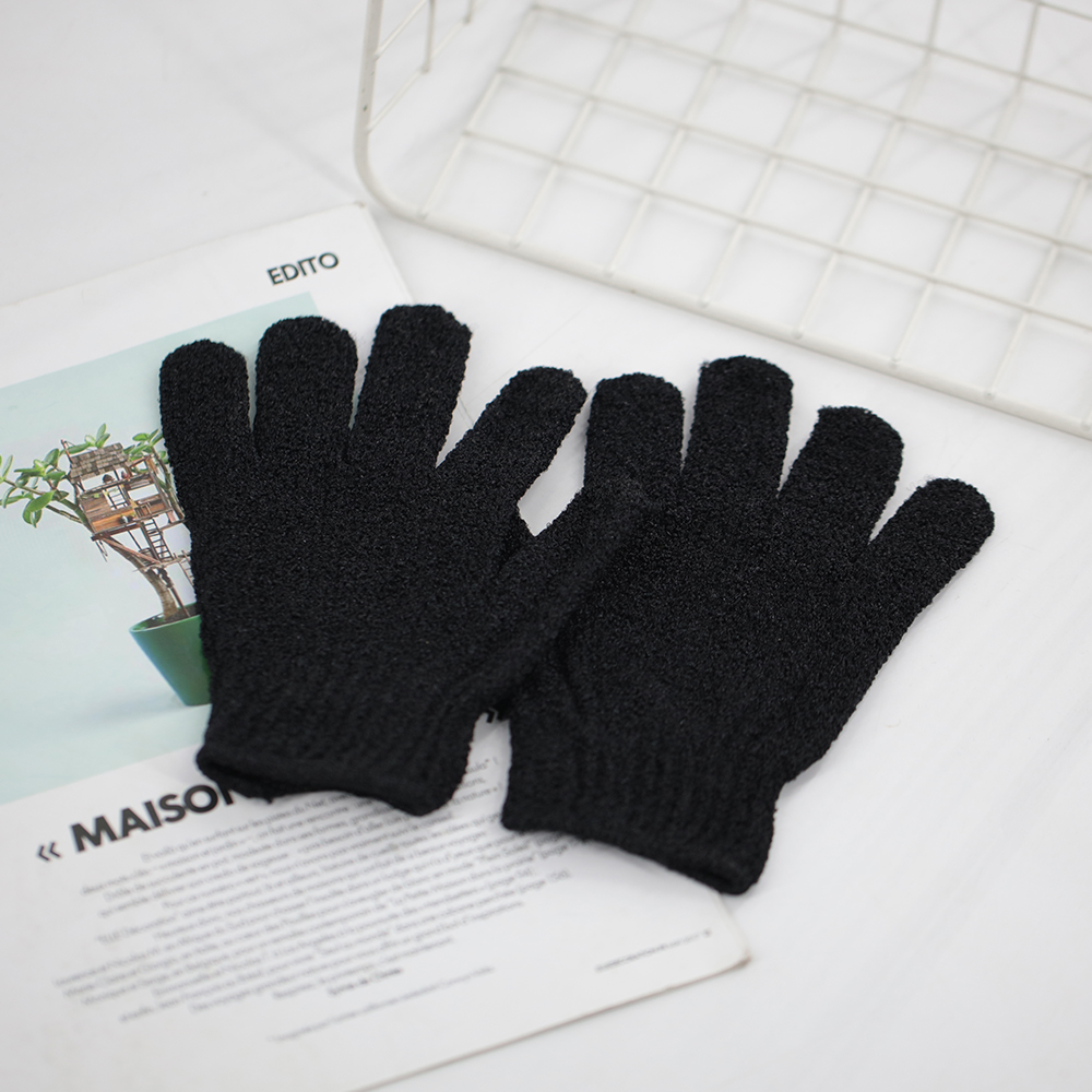 Nylon yarn double sided bath gloves