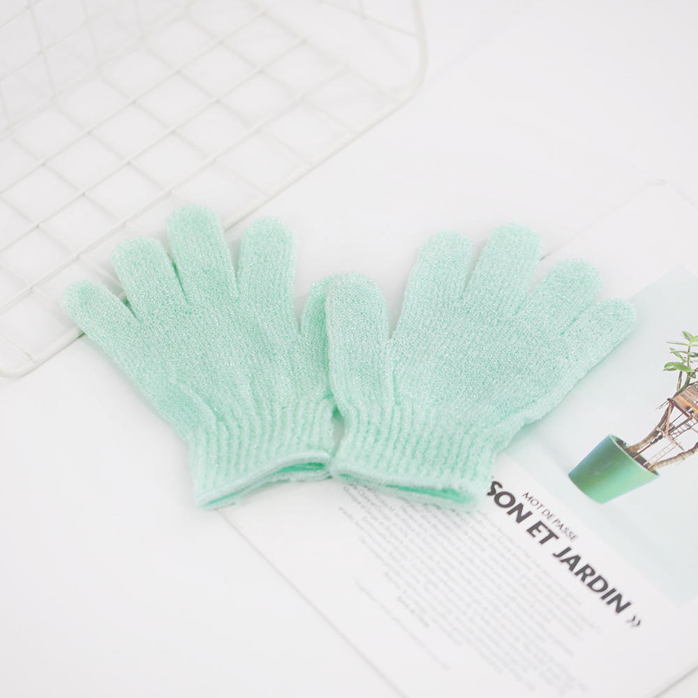 Nylon yarn double sided bath gloves