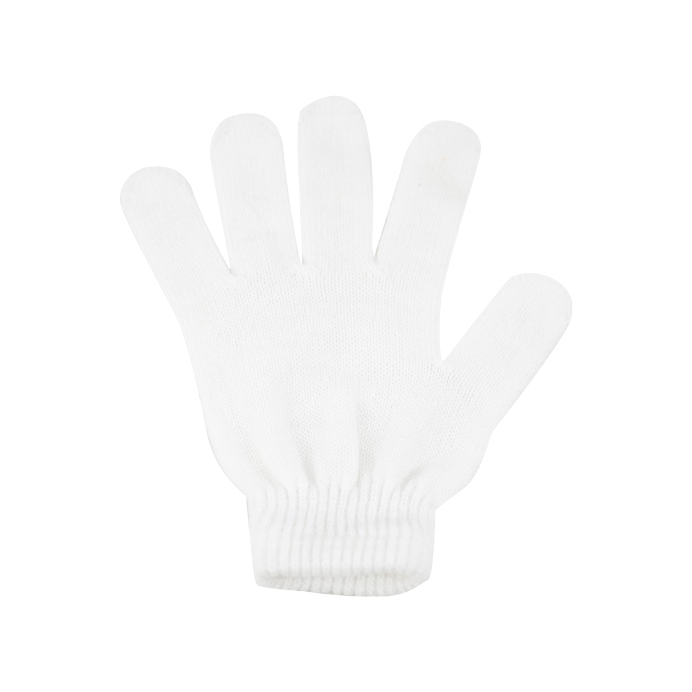 Blue and white monochrome acrylic gloves