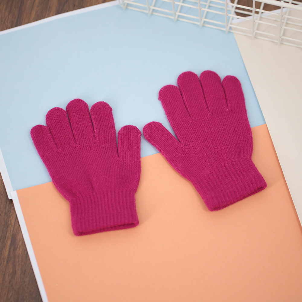 Rose red acrylic gloves