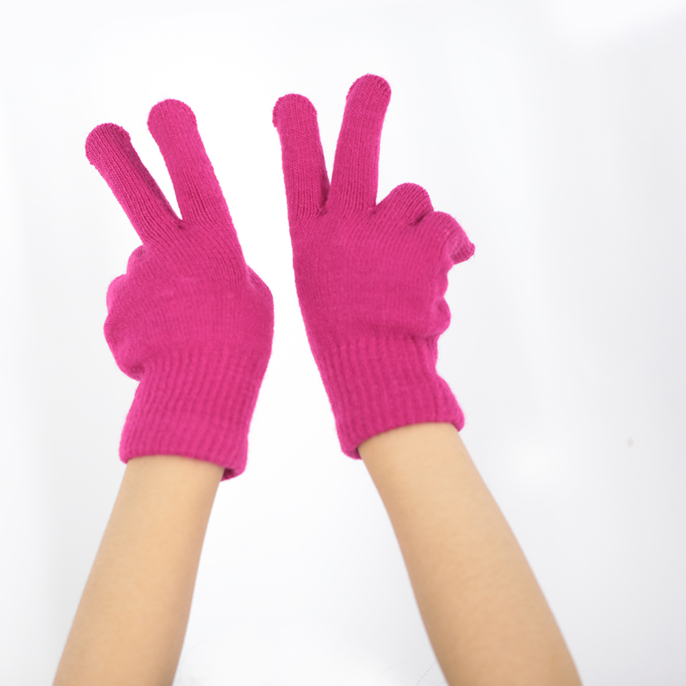 Rose red acrylic gloves