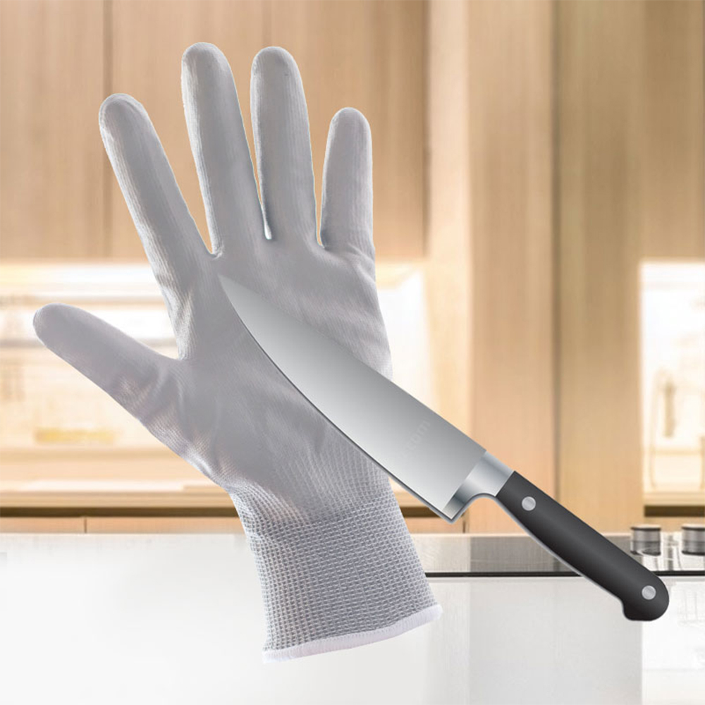 18-Pin A3 dipped PU cut resistant gloves