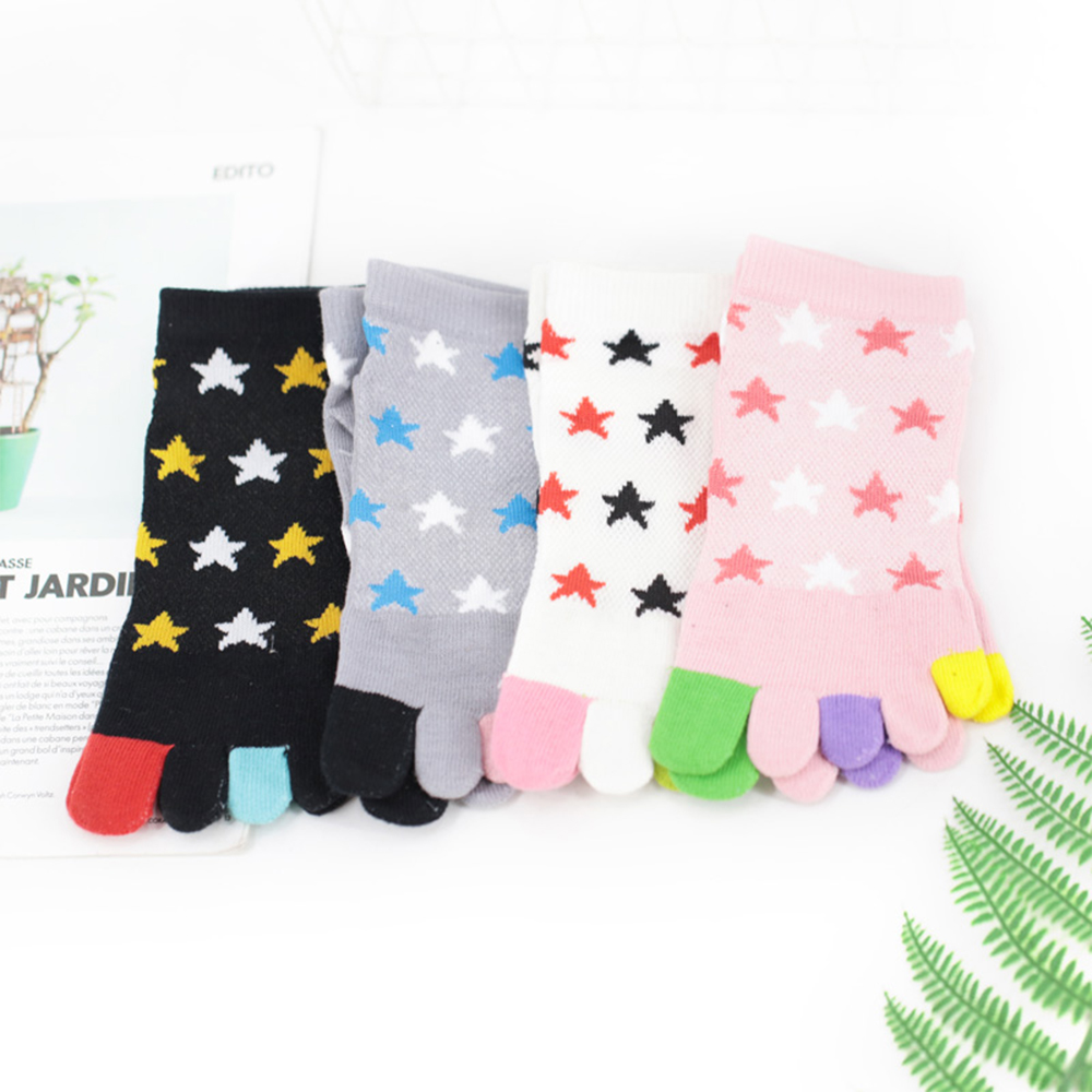 Five-pointed star short five-toed socks