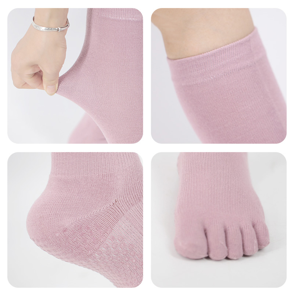 Solid color mid tube yoga socks