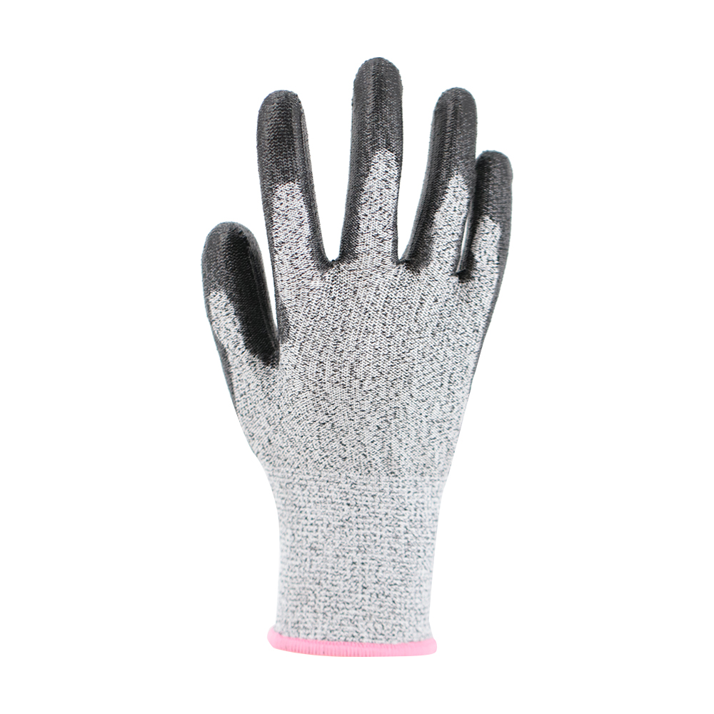 Grade 5 wear-resistant dipped PU cut-resistant gloves