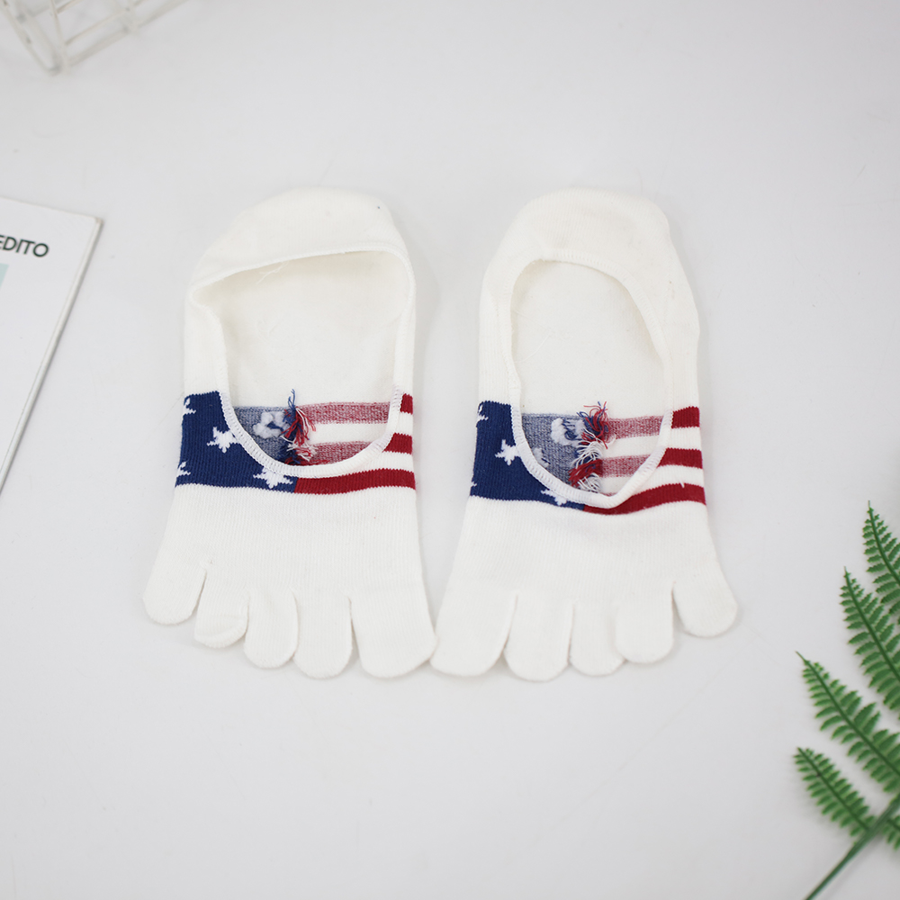 Cotton five-toed boat socks