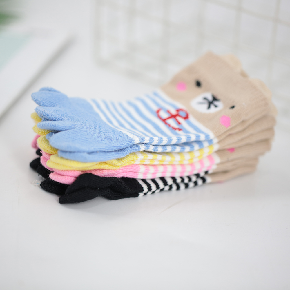 Children's short five-toed cotton socks