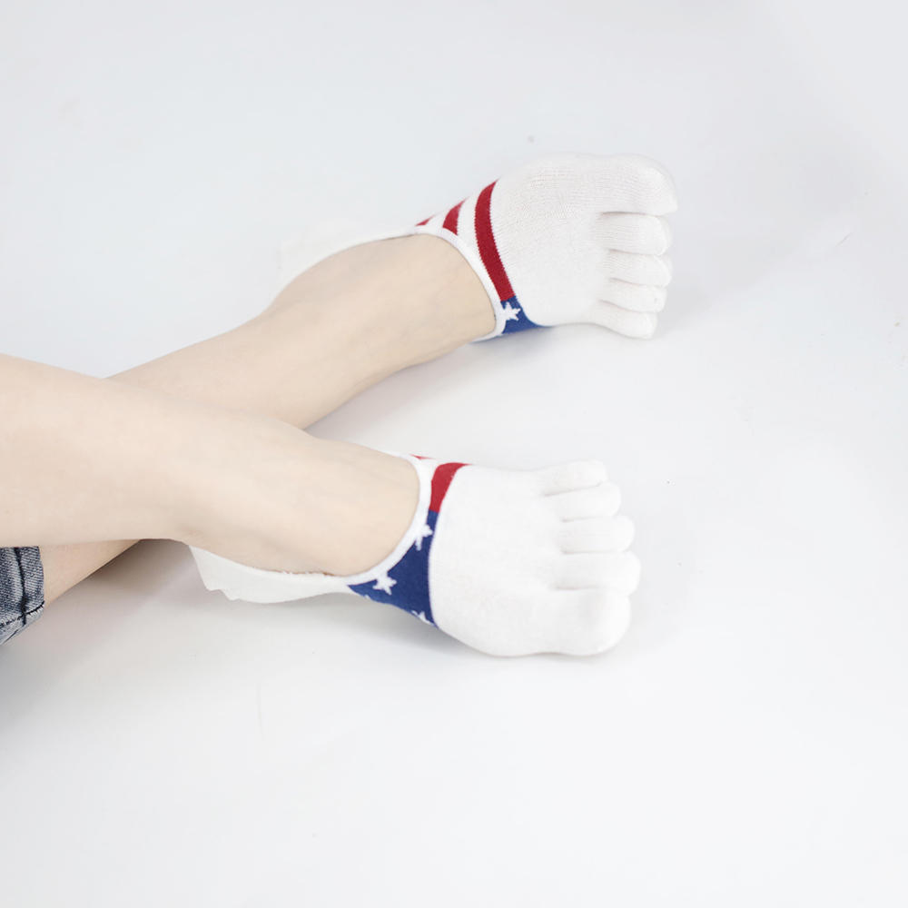 Cotton five-toed boat socks