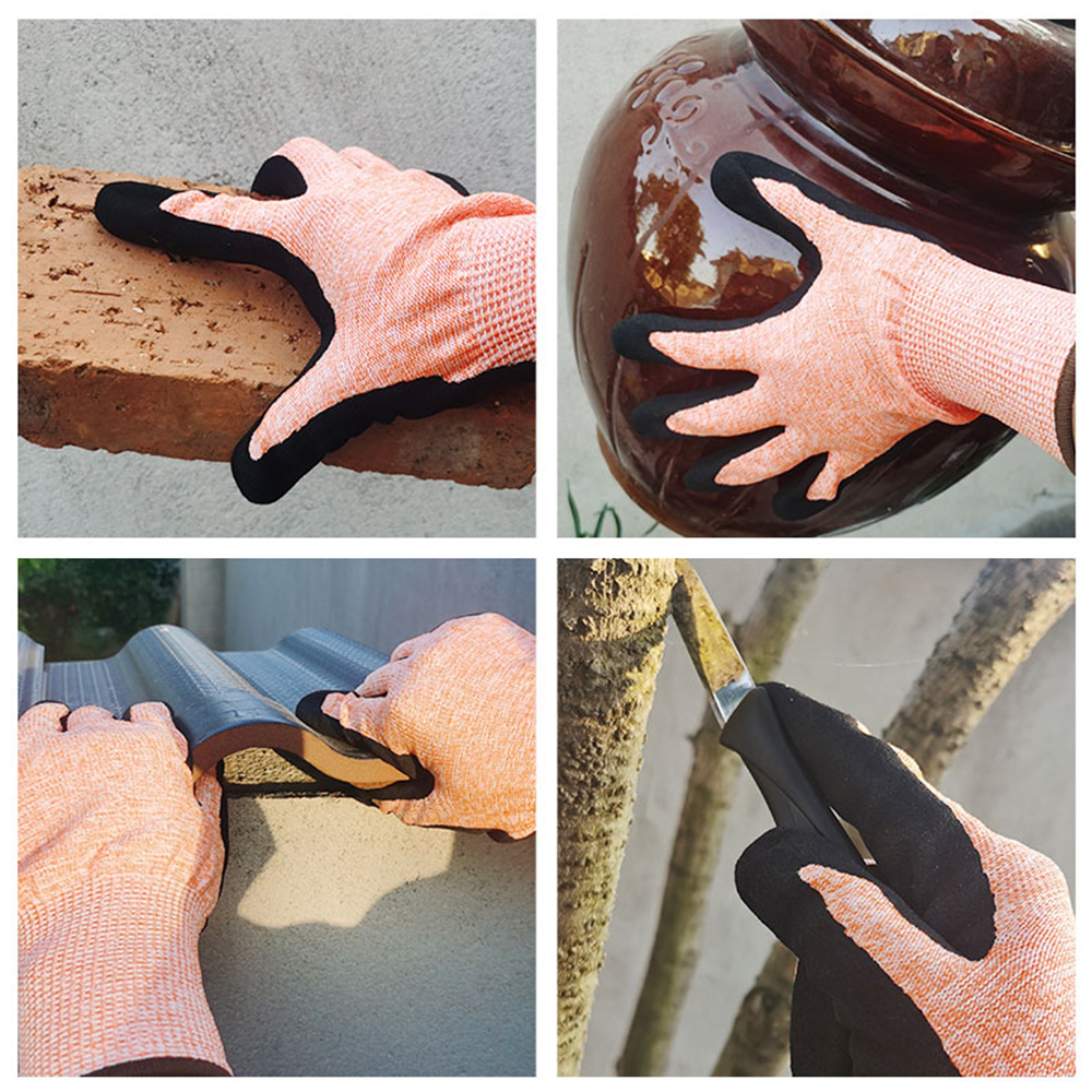 Dipped nitrile thickened coating cut-resistant gloves