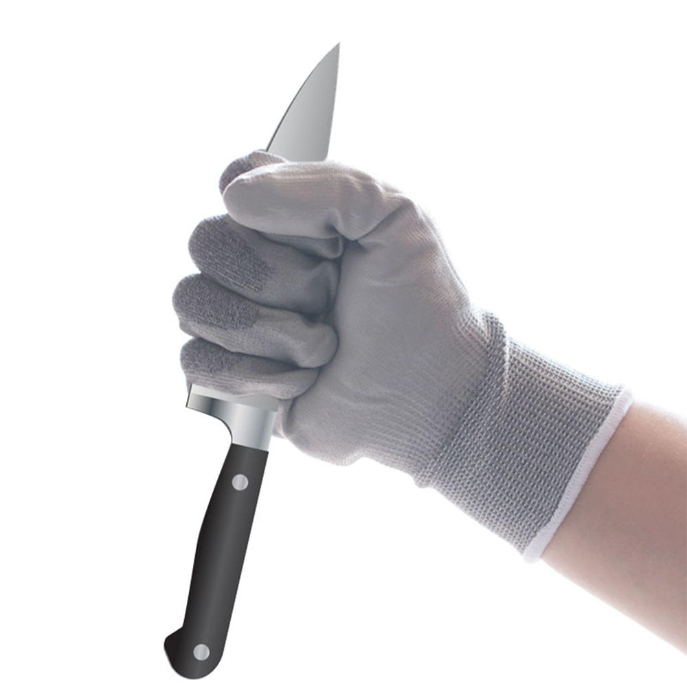 18-Pin A3 dipped PU cut resistant gloves