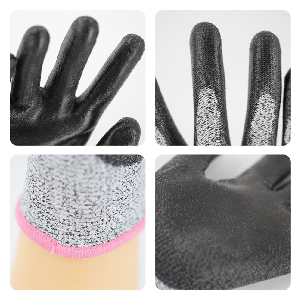 Grade 5 wear-resistant dipped PU cut-resistant gloves