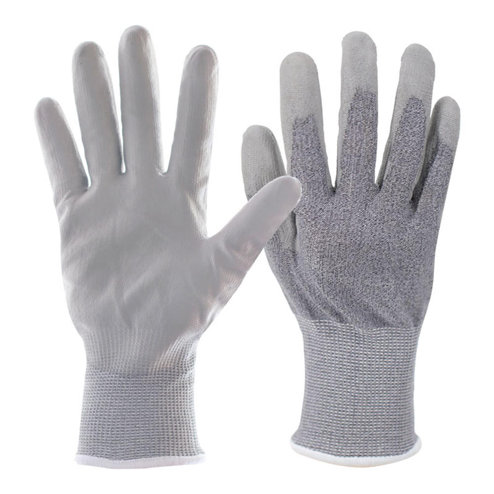 18-Pin A3 dipped PU cut resistant gloves