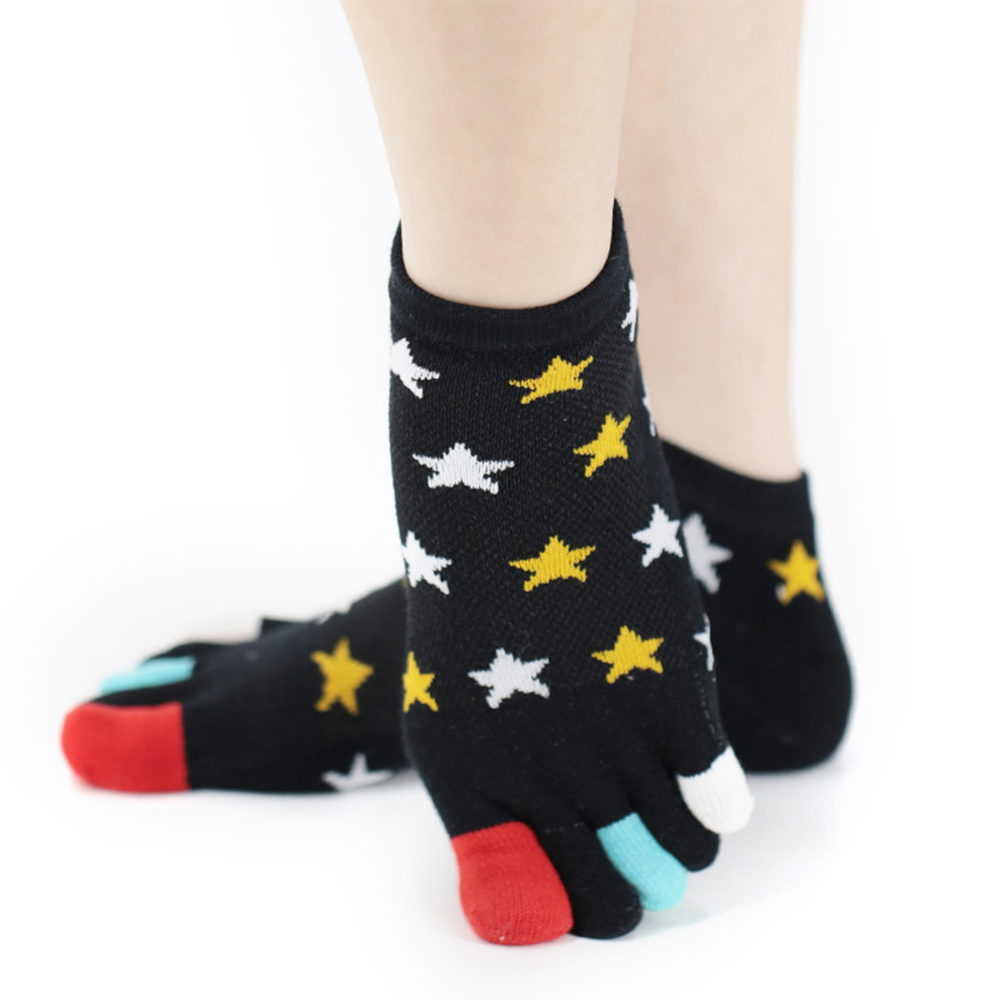 Five-pointed star short five-toed socks