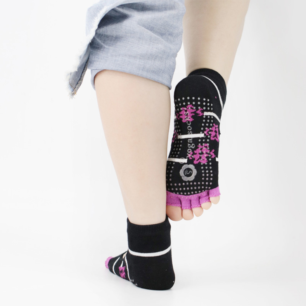 Five-toed open-toe non-slip back-digging yoga socks
