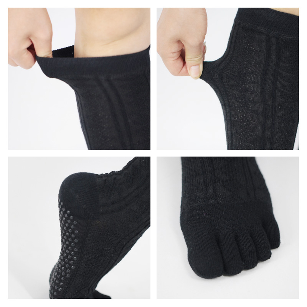 Striped mesh mid tube yoga socks