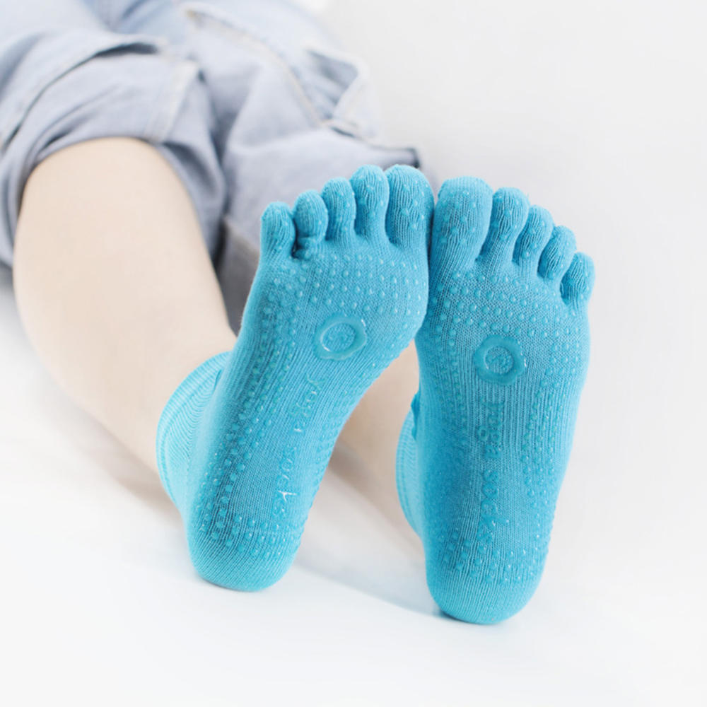 Elastic fabric five toed full toe back digging yoga socks