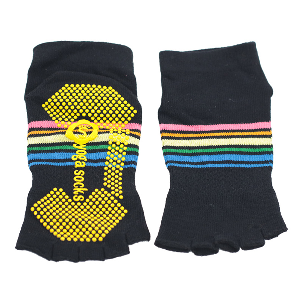 Non-slip five toe half toe yoga socks