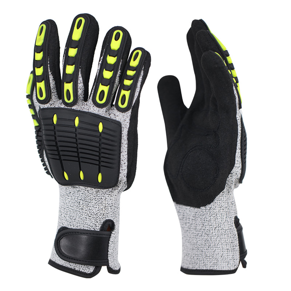 HPPE fabric impregnated anti-collision and anti-cut gloves