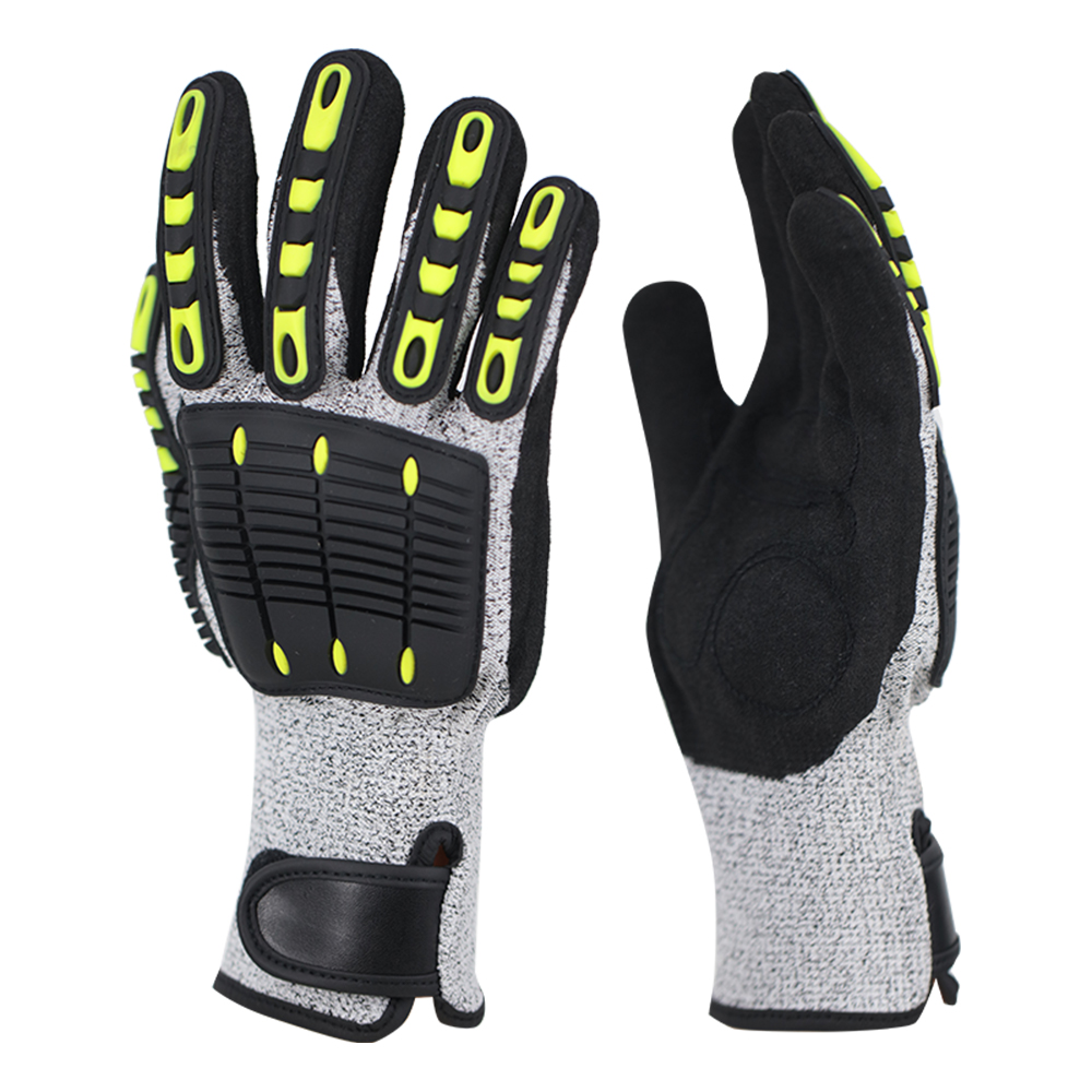 HPPE fabric impregnated anti-collision and anti-cut gloves