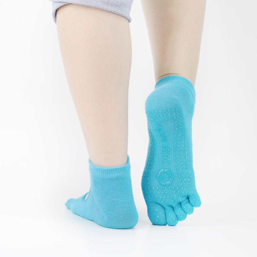 Elastic fabric five toed full toe back digging yoga socks
