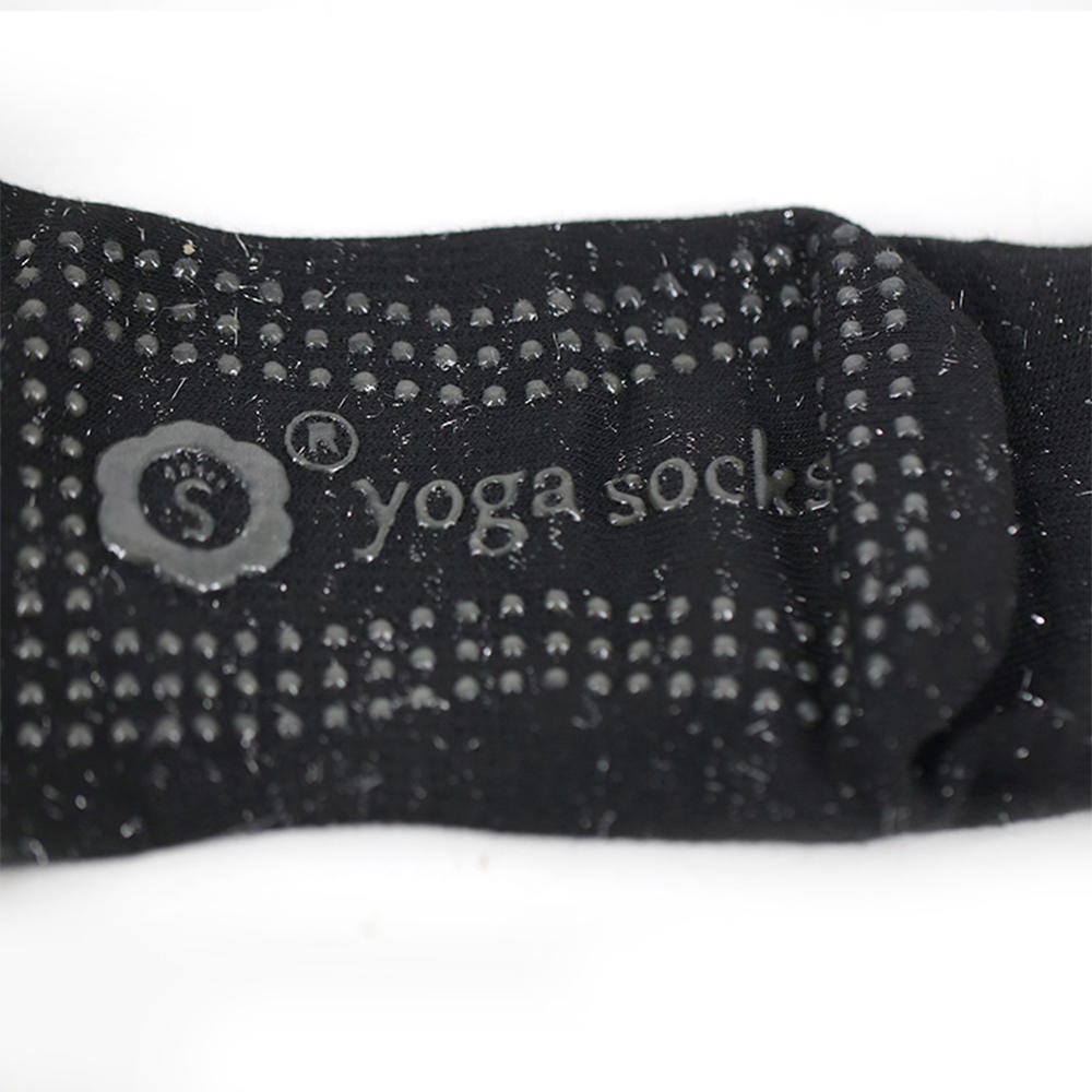 Shiny silk half toe yoga socks