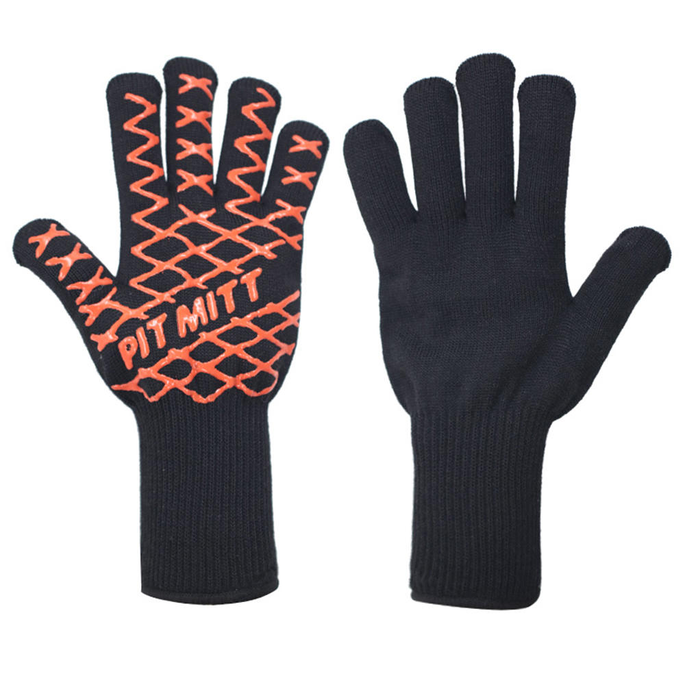 Thin cotton double layer aramid high temperature resistant gloves