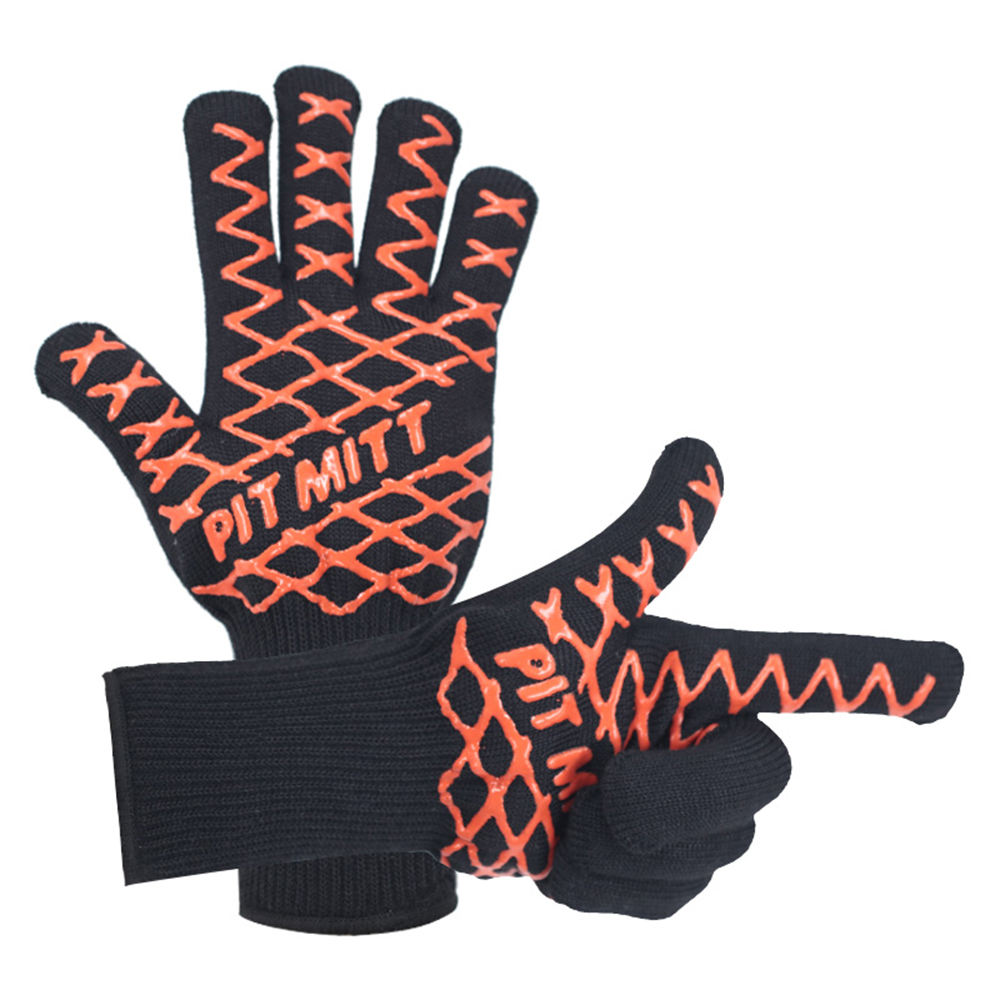 Thin cotton double layer aramid high temperature resistant gloves