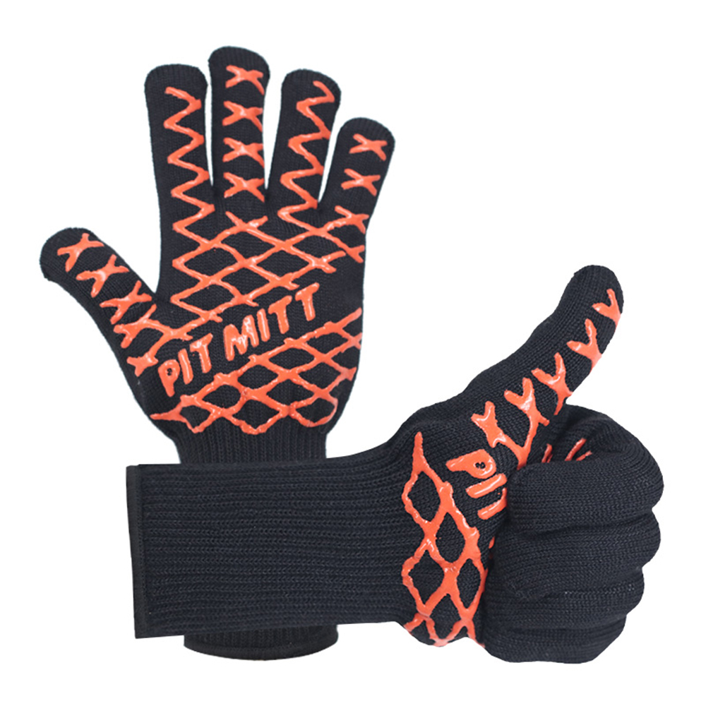 Thin cotton double layer aramid high temperature resistant gloves