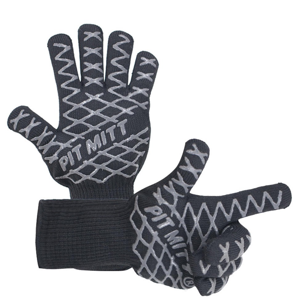 Thin cotton double layer aramid high temperature resistant gloves