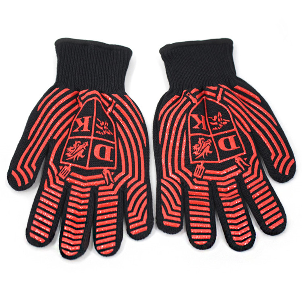 5 Fingers short aramid heat resistant bbq gloves