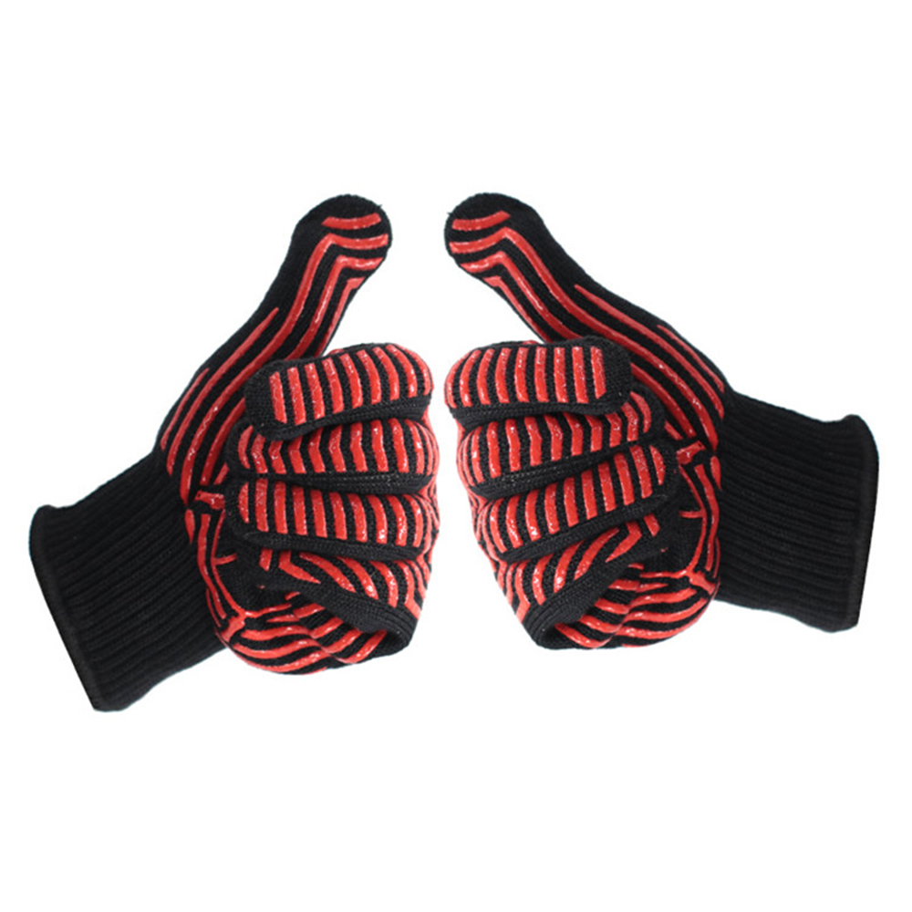 5 Fingers short aramid heat resistant bbq gloves